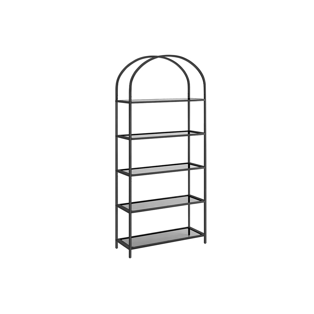 Bibliothèque 5 niveaux noir et gris