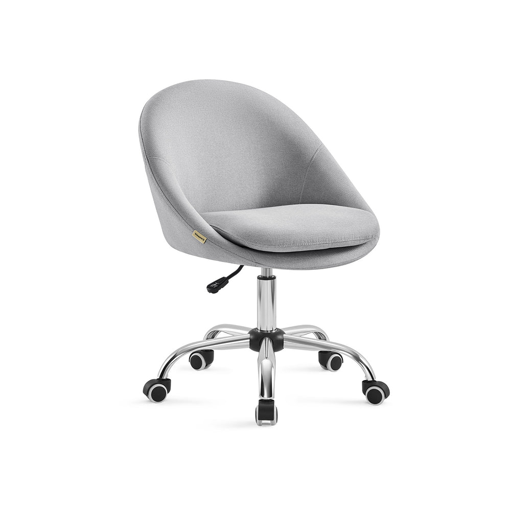 Chaise pivotant rembourrée réglable gris