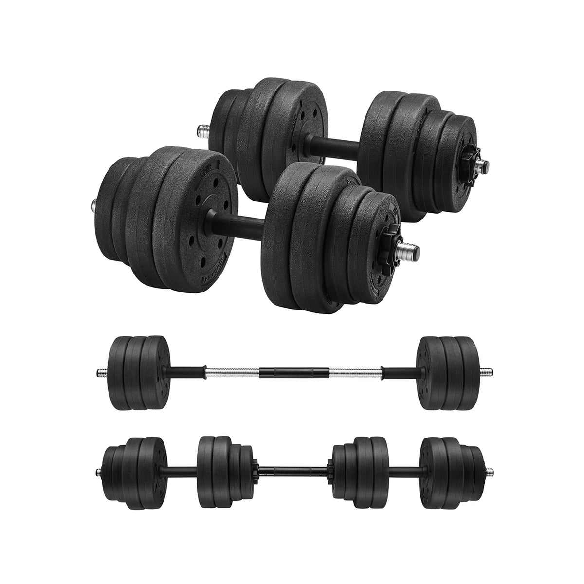 Haltères Réglables SONGMICS 20 Kg - Kit Musculation Acier Avec Poids, Maison
