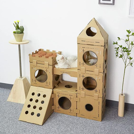 Création de Joie Le Guide de l'Arbre à Chat en Carton DIY SONGMICS HOME — free download