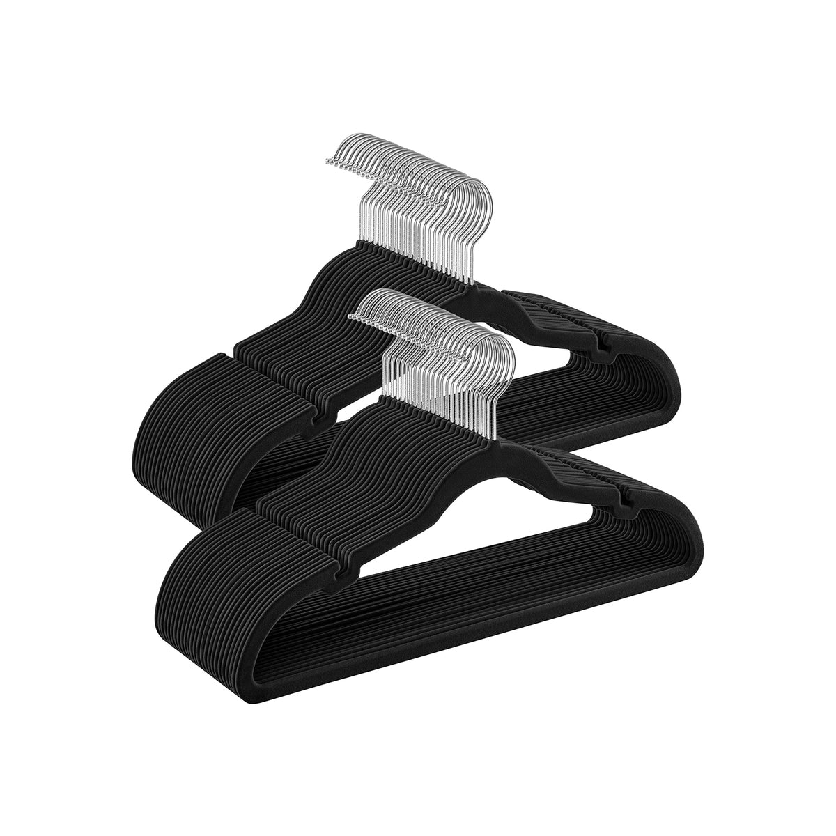 50 Cintres en velours noir classique