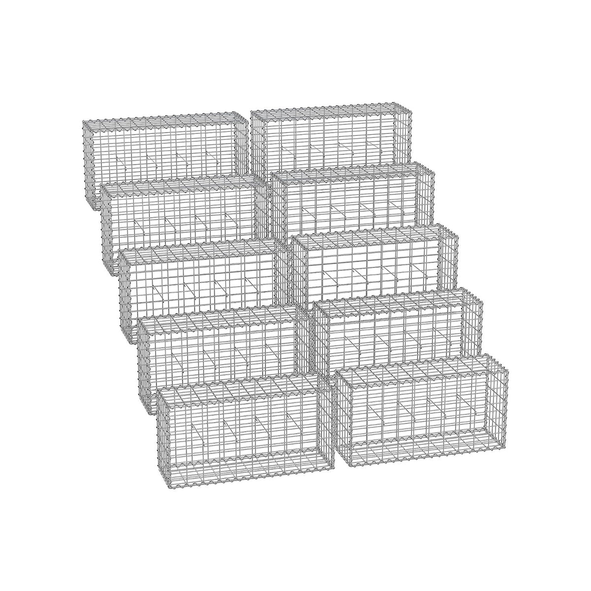 10 Gabions 100 x 50 x 30 cm