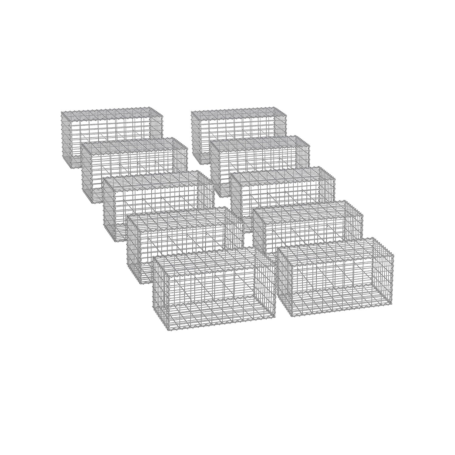 10 Gabions 100 x 50 x 50 cm