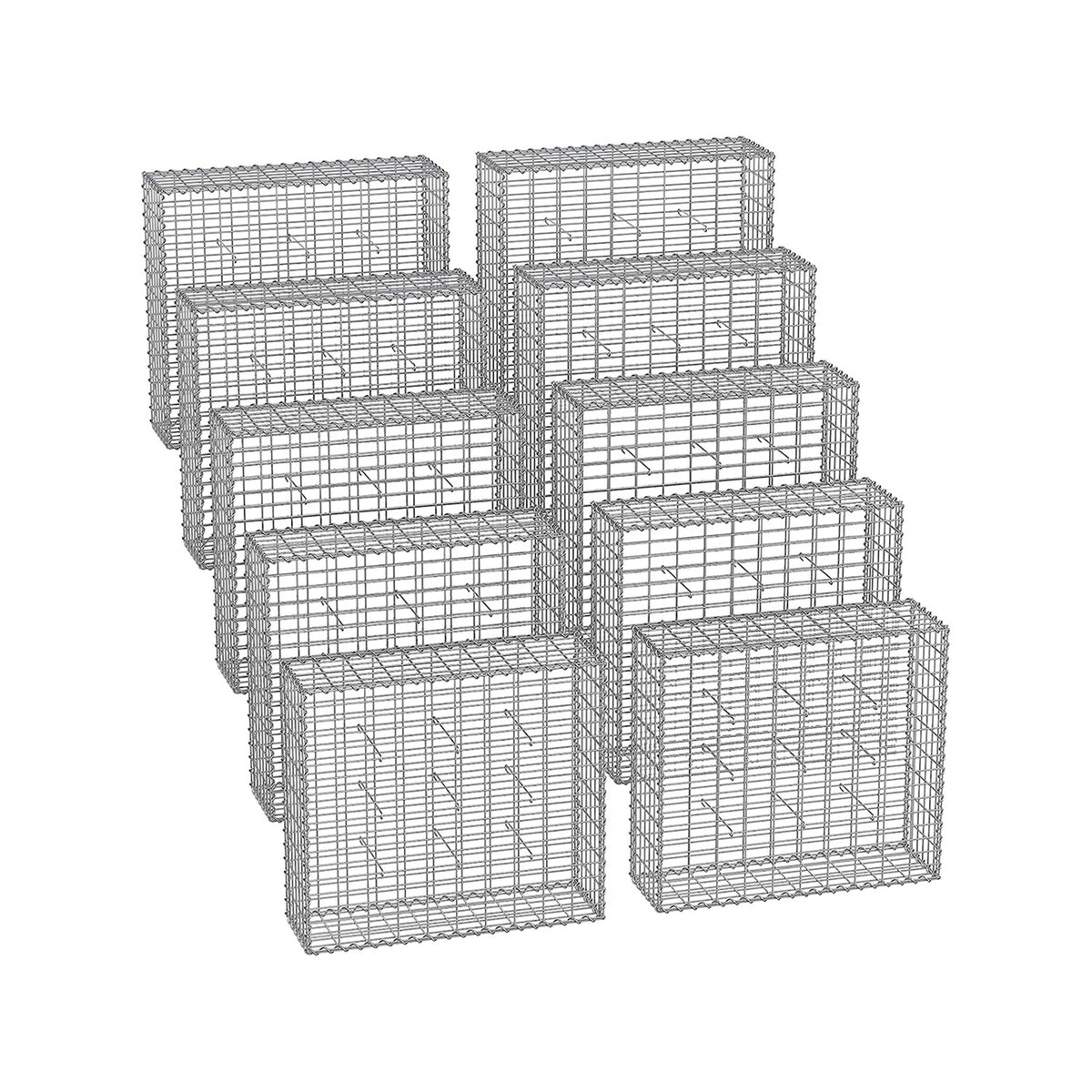 10 Gabions 100 x 90 x 30 cm