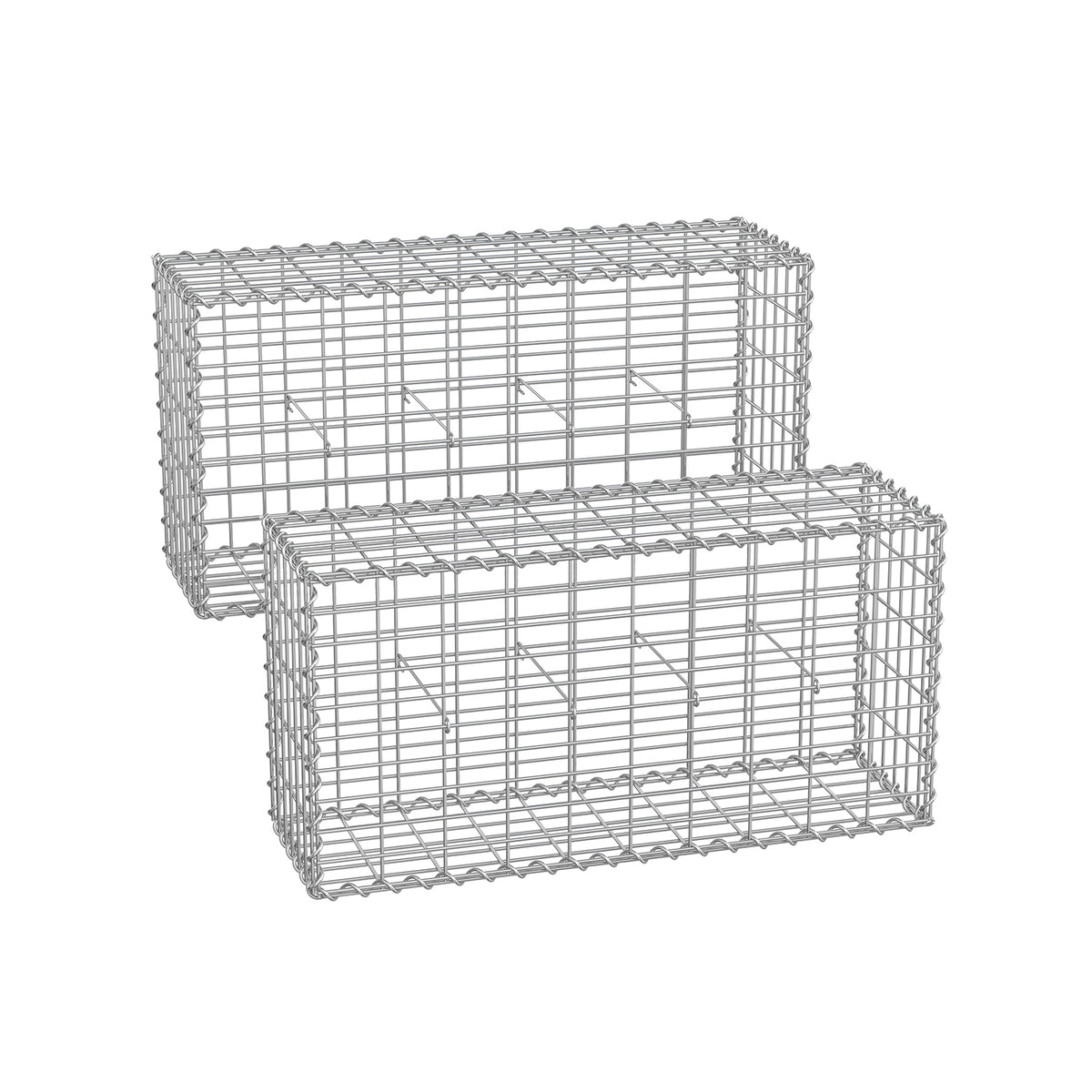 2 Gabions 100 x 50 x 30 cm