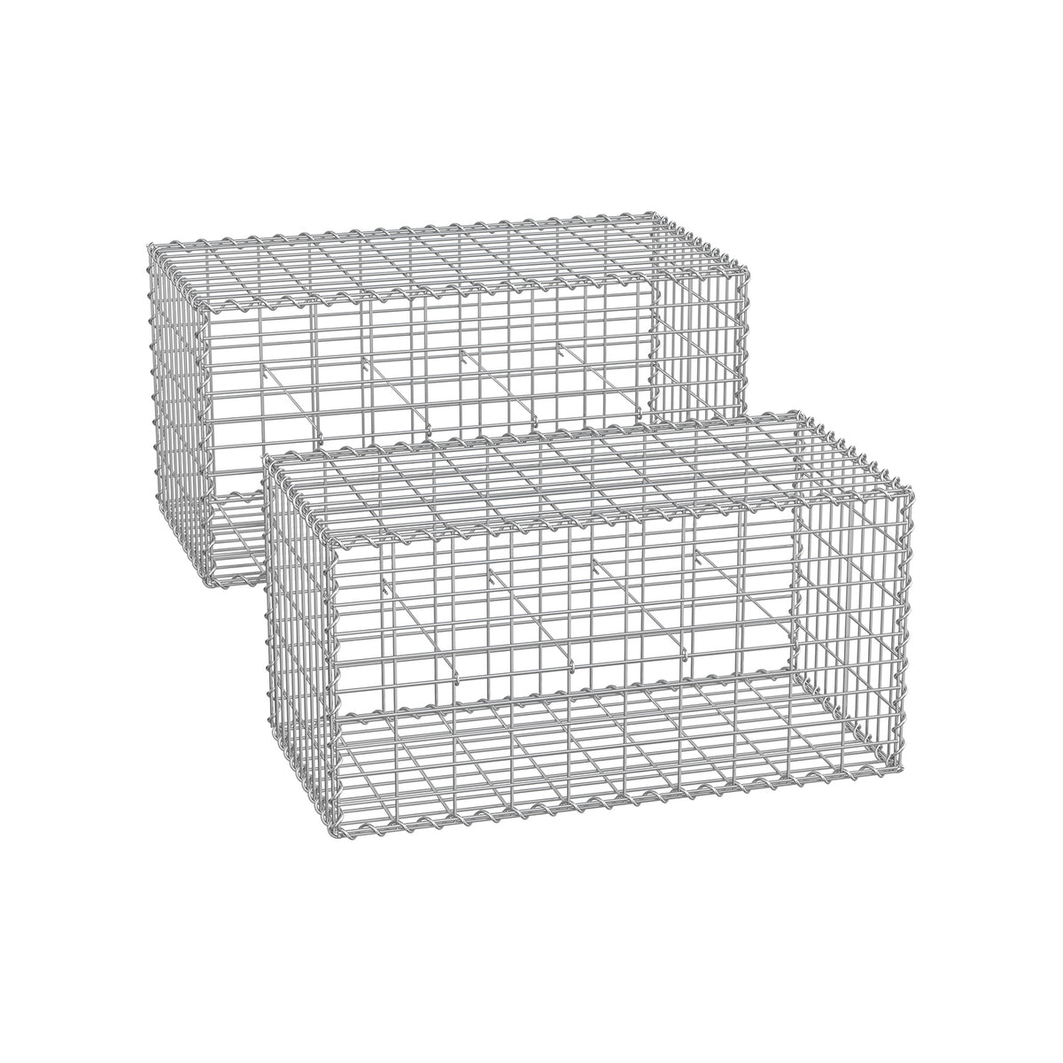 2 Gabions 100 x 50 x 50 cm