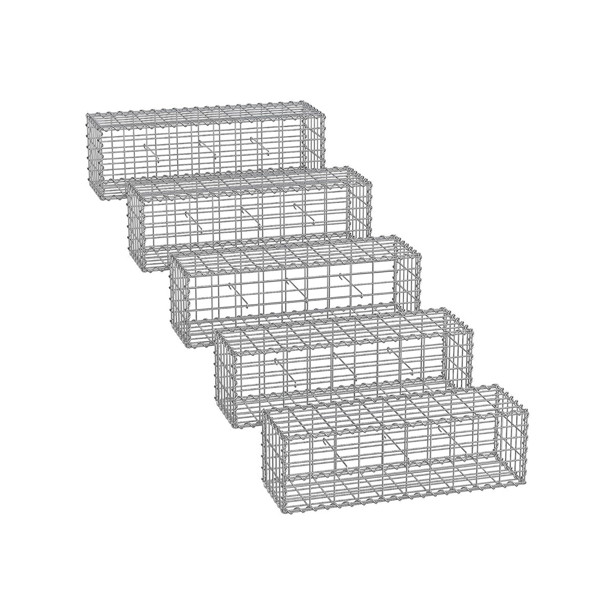 5 Gabions 100 x 30 x 30 cm