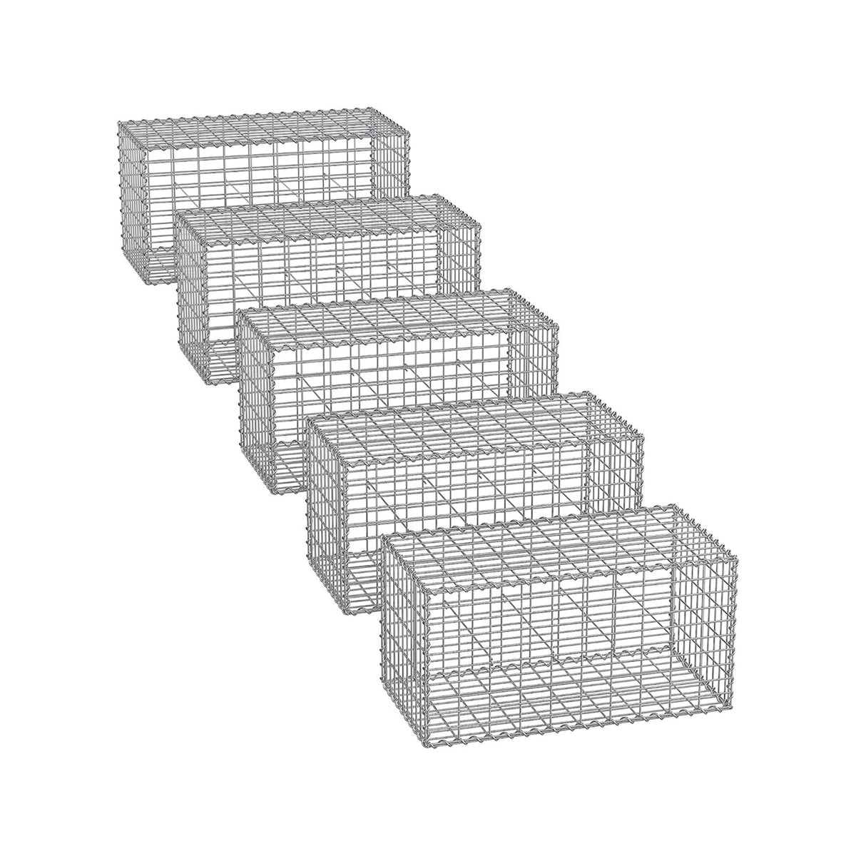 5 Gabions 100 x 50 x 50 cm