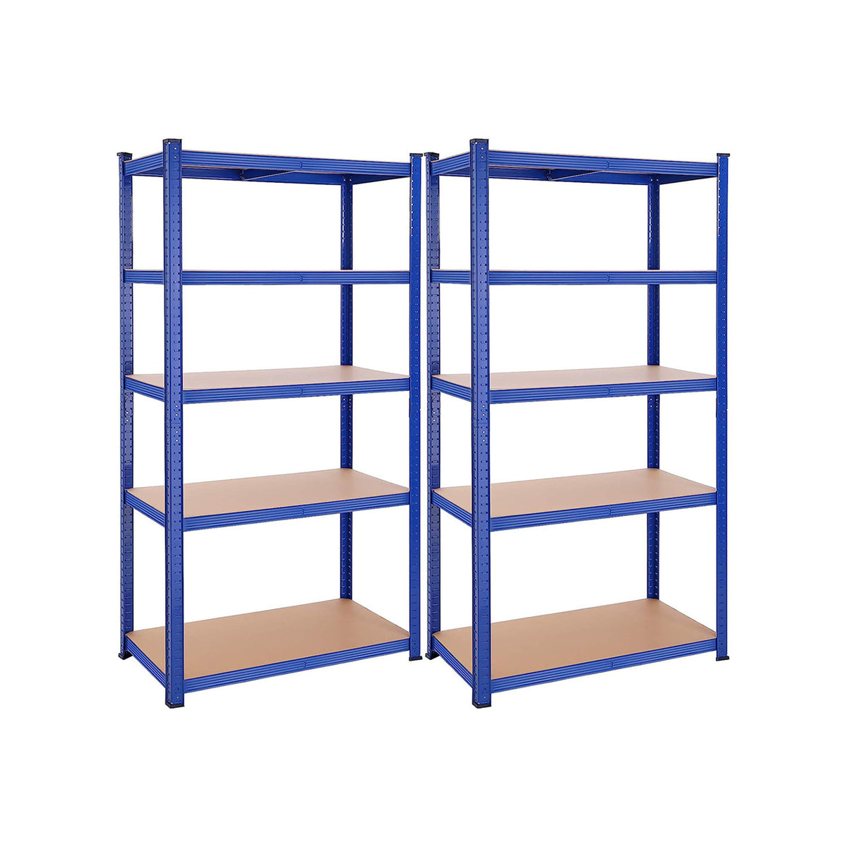 2 Étagères à 5 niveaux bleu