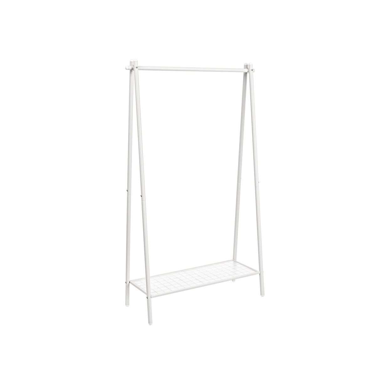 Portant à vêtements avec étagère blanc