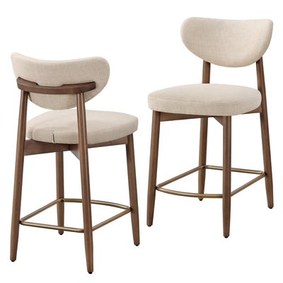 Collection Mazio-Tabourets de Bar en Bois Massif avec Dossier