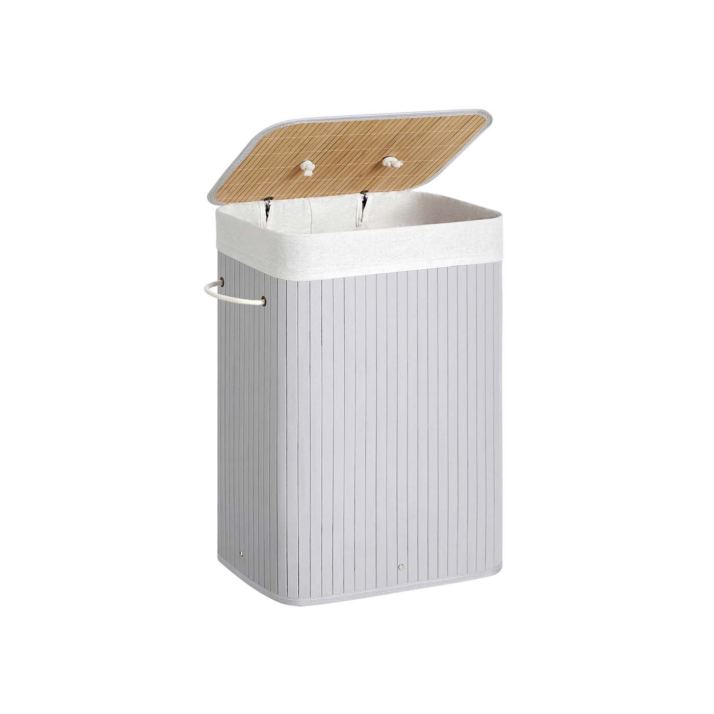 Panier Pliable Couvercle Panier à Linge Bambou 2 Compartiments 130L SONGMICS - Sac Lavable Machine Avec Couvercle Panier Linge Pliable SONGMICS Panier Pliable Couvercle Panier à Linge Bambou 2 Compartiments 130L SONGMICS - Sac Lavable Machine Avec Couvercle Panier Linge Pliable SONGMICS