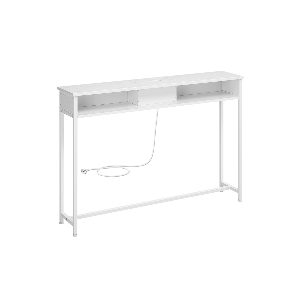 Table console fine blanc nuage