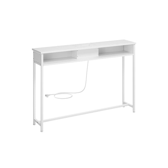 Table console fine blanc nuage