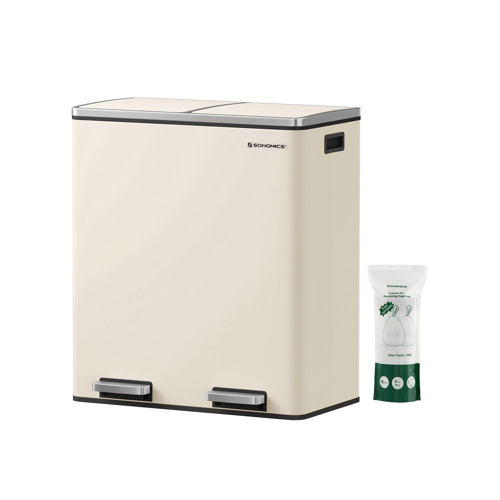 Poubelle à double compartiments (2*30 L)