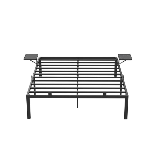 Lit double 200 x 160 cm noir classique