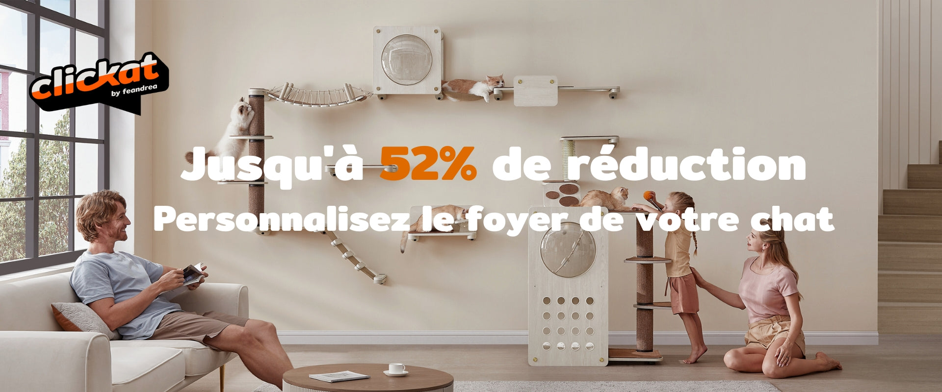 Feandrea Clickat arbres à chat muraux | SONGMICS HOME