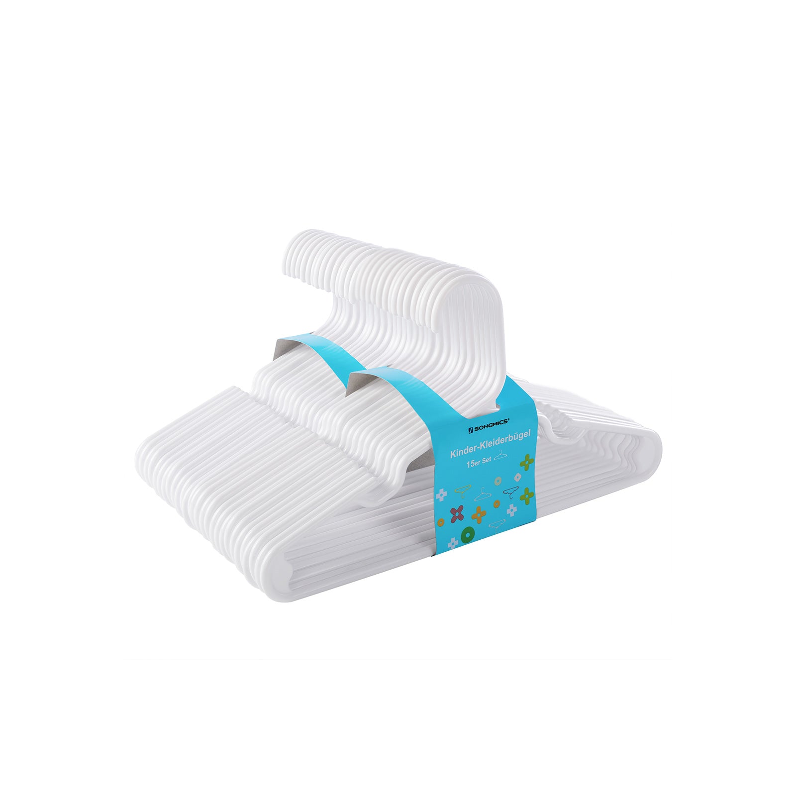 Lot de 36 Cintres Vêtements de Bébé d'enfant en Plastique de Stockage  Cintres pour la Longueur de 27cm en Blanc