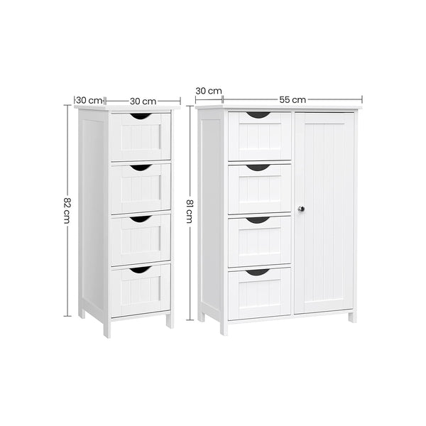 2 Meubles salle de bain blanc