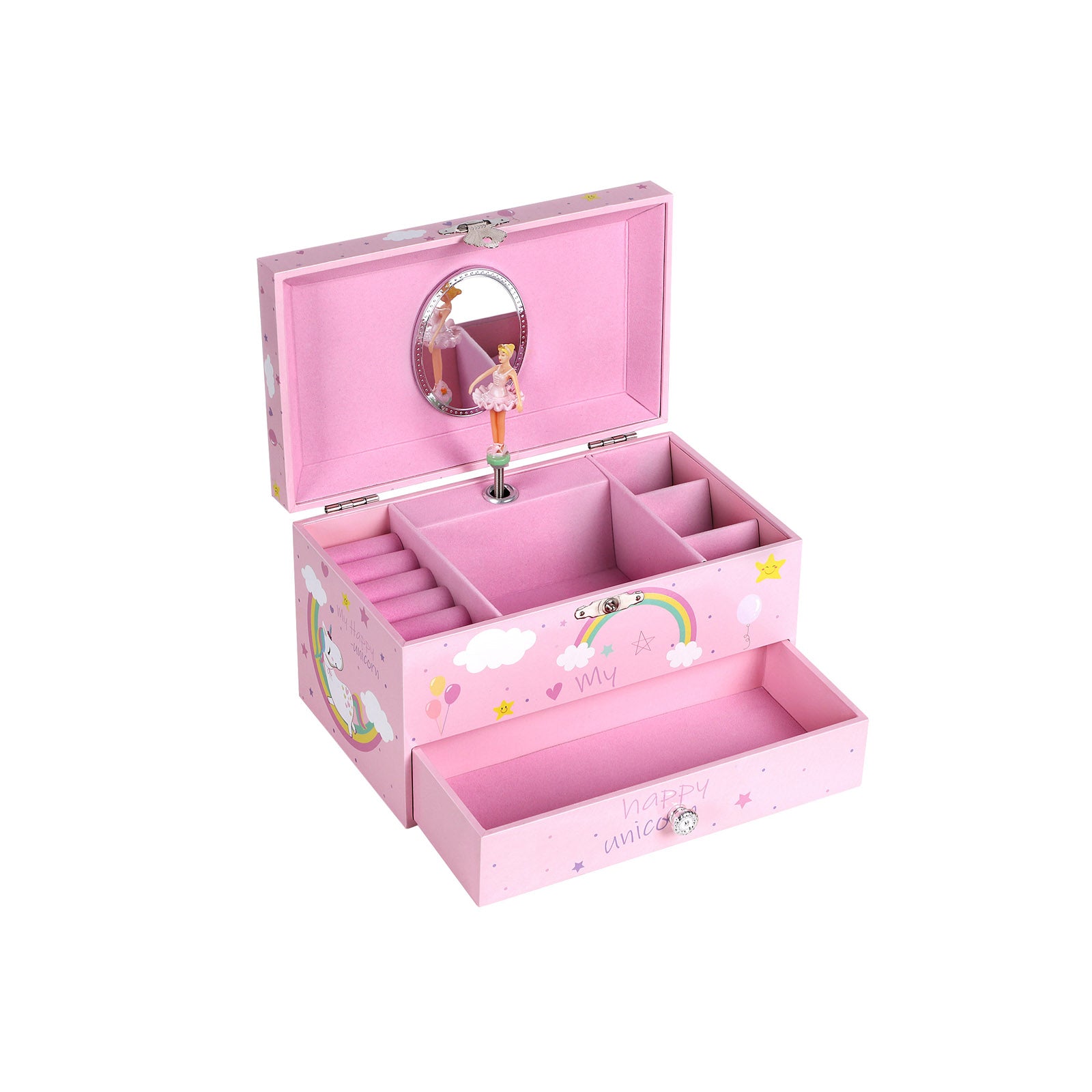 Bijoux Boîte à Bijoux Musicale Princesse - Coffret Bijoux Rose pour Enfant  Fille - Lucy Locket - Bijoutier Boutique