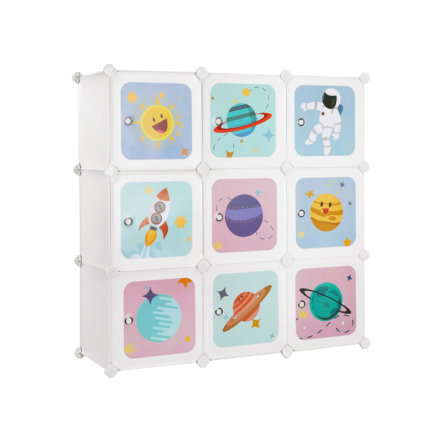 SONGMICS Meuble de Rangement Enfant 15 Cubes, Armoire modulable avec  Portes, Étagère en Plastique, pour vêtements, Chaussures, Jouets, Sacs  d'école, 153 x 31 x 153 cm, Blanc LPC902W : : Cuisine et Maison