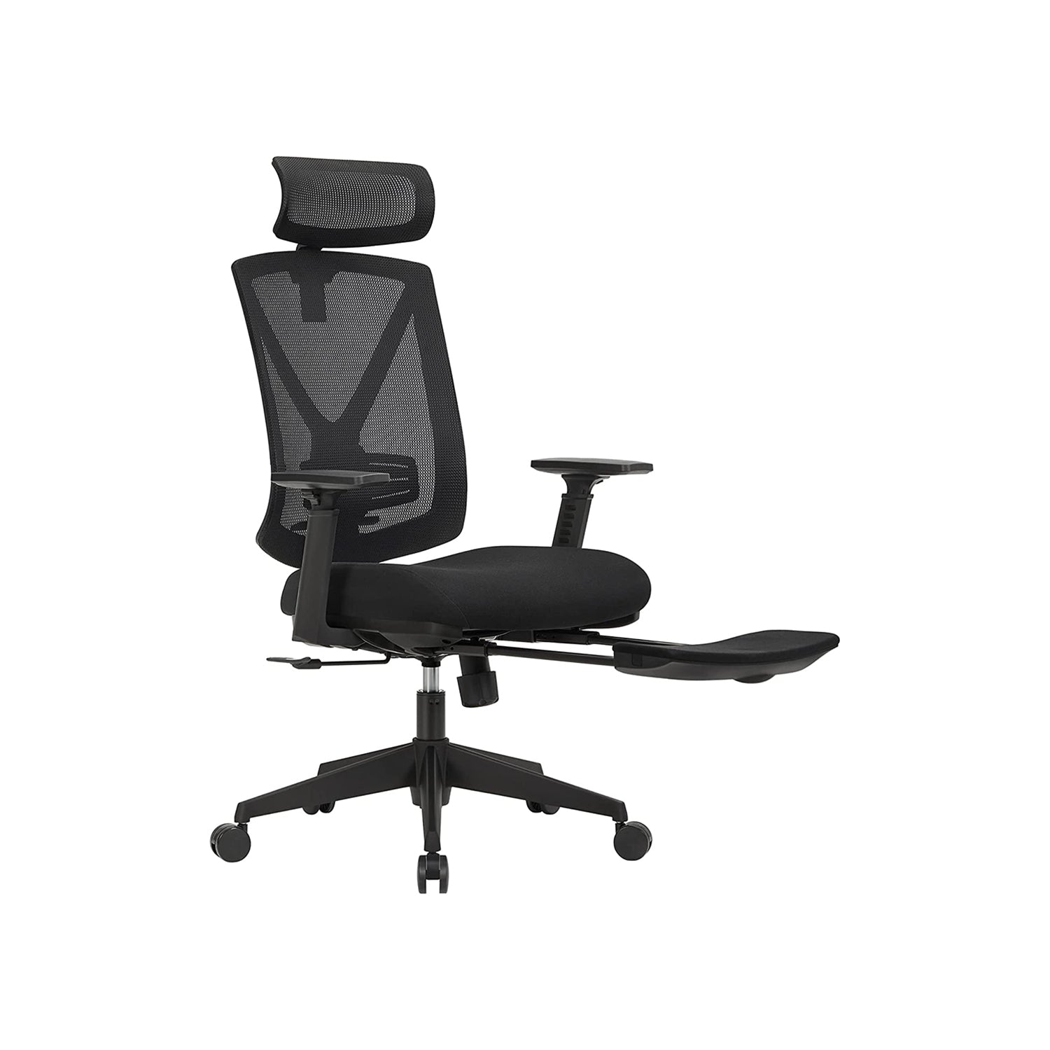 Songmics Chaise de bureau ergonomique avec repose-pieds - noir, charge de  150 kg, hauteur réglable et fonction rocker Moderne - Songmics